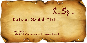 Kulacs Szebáld névjegykártya
